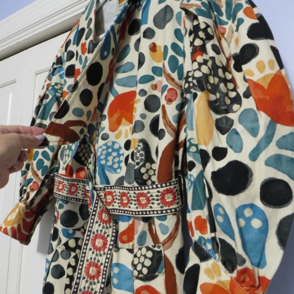 FARM Rio Cream Maxi Dress with Red, Blue & Black Floral Print - Picture 9 of 14